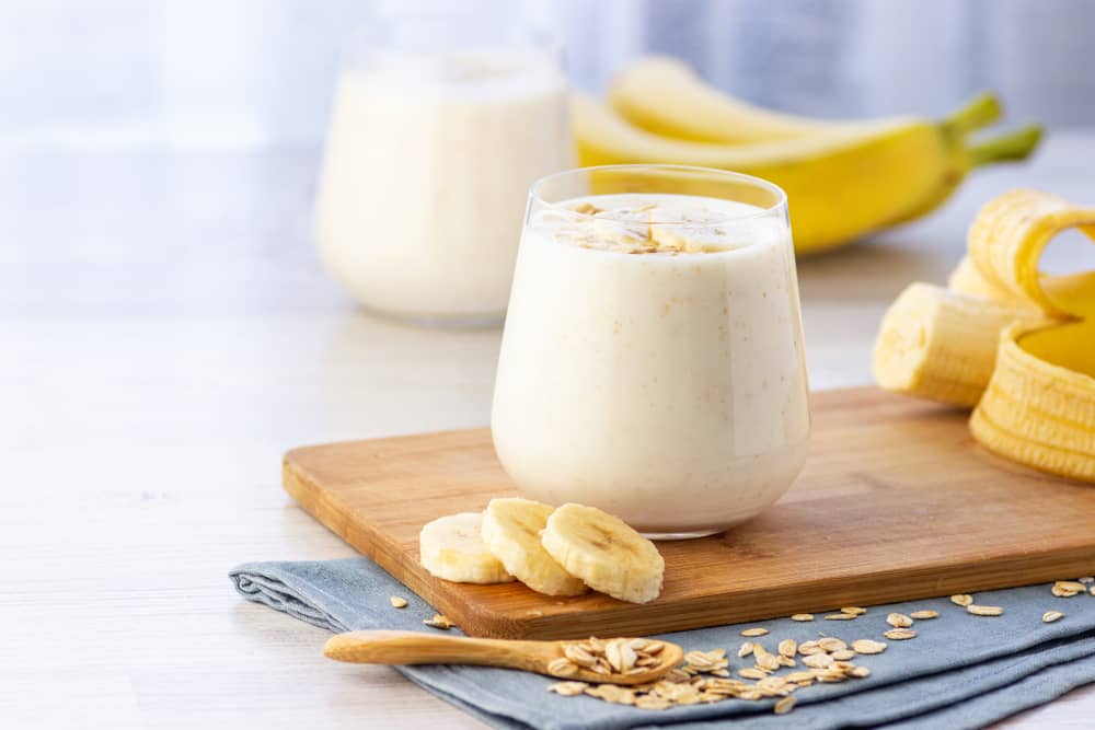 Oats banana protien smoothie recipe in 2 minutes-FITTZAA